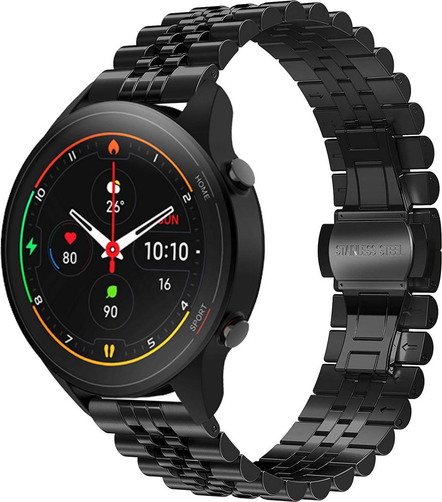 Браслет металлический Stech для Mi Watch (22мм) Black (25264-2B)