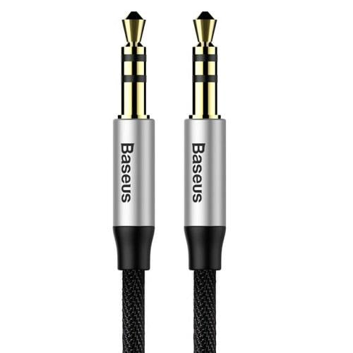 Кабель BASEUS CAM30-CS1 аудіо Jack 3,5 мм Yiven Audio Cable M30 M/M 1,5 м Silver/Black (561860)
