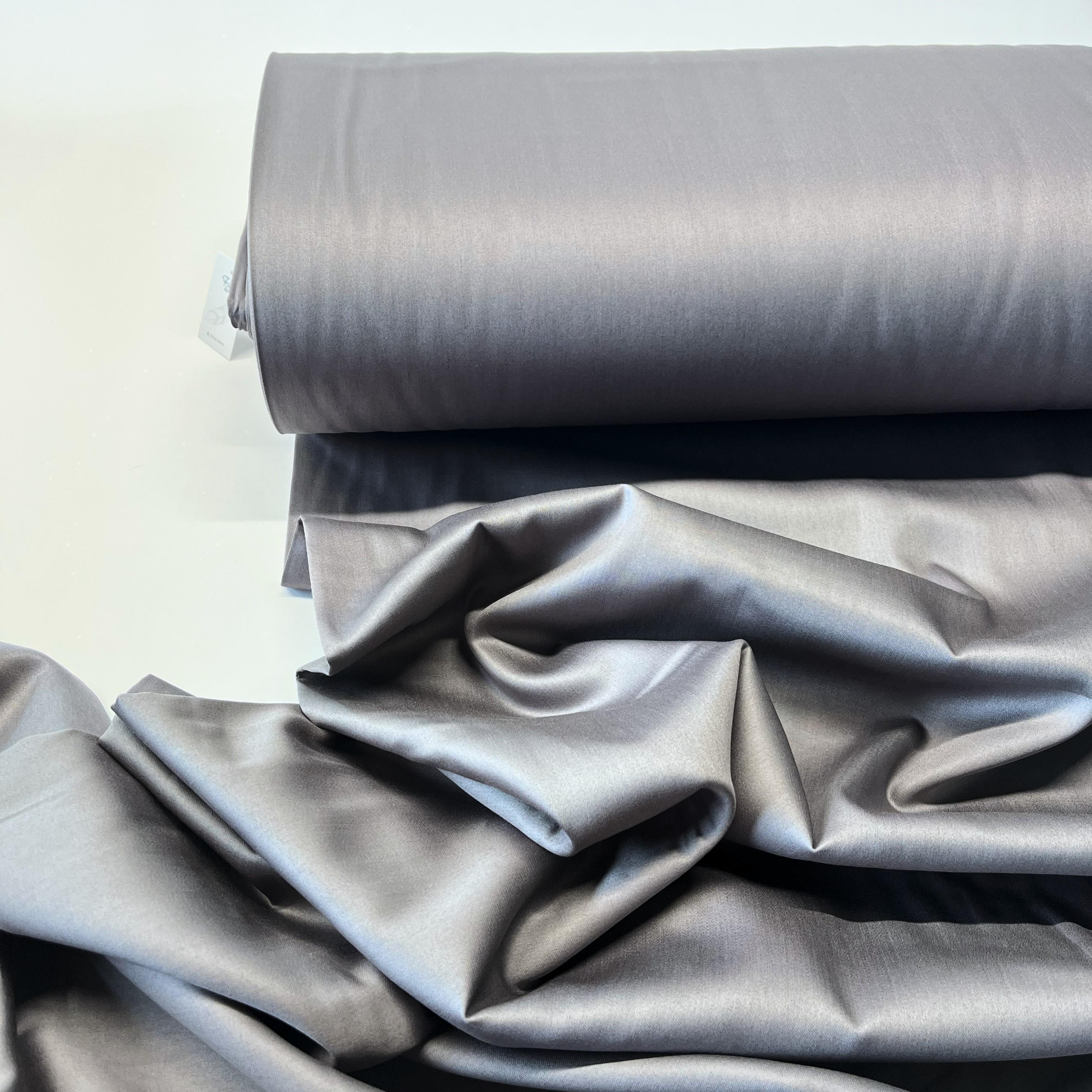 Ткань для постельного белья сатин однотонный хлопок 240 см Темно-серый (ST-3024/SB 28095)