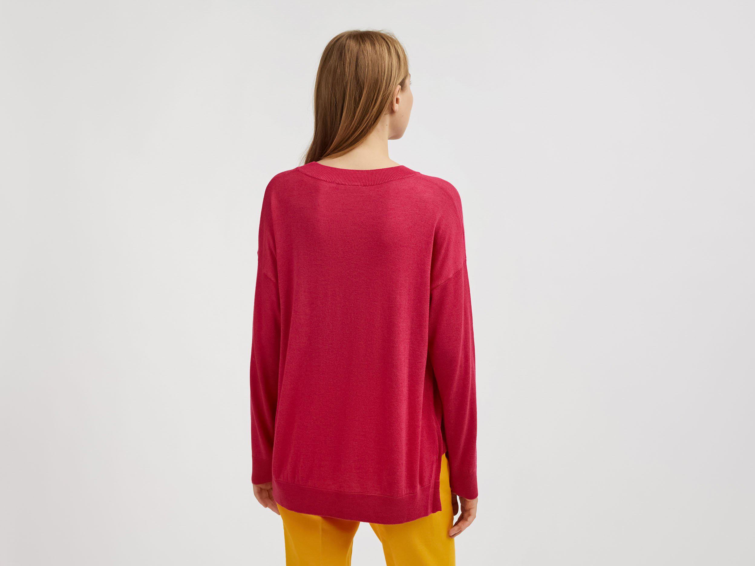 Джемпер жіночий Benetton 1011d1p04 S Рожевий - фото 6