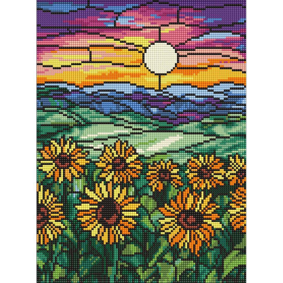 Алмазна мозаїка Ideyka Поле соняшників 30x40 см (AMO8072)