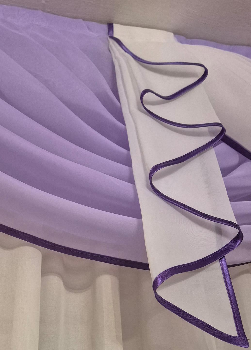 Ламбрекен асиметричний Firanka карниз 250 см Фіолетовий/Білий (20_9_2,5м) - фото 3