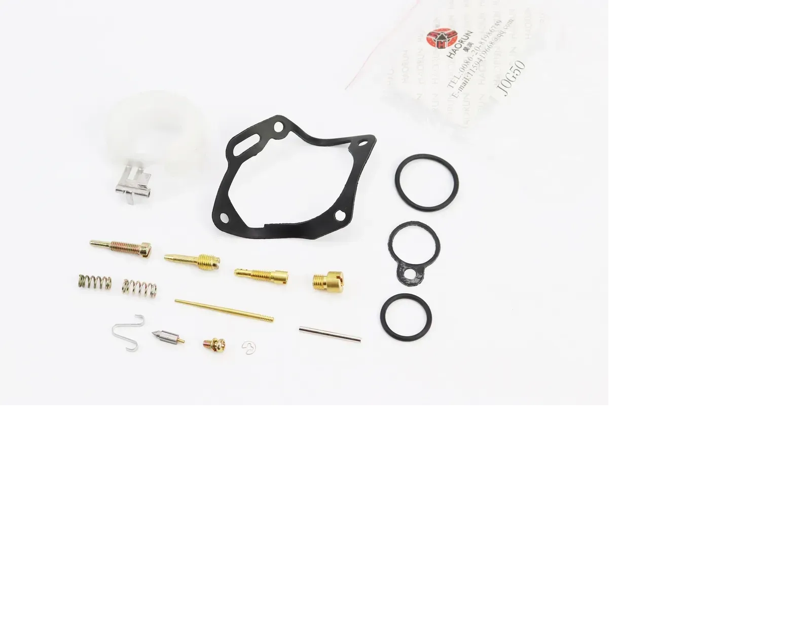 Ремонтный комплект карбюратора Yamaha JOG 16 деталей и поплавок
