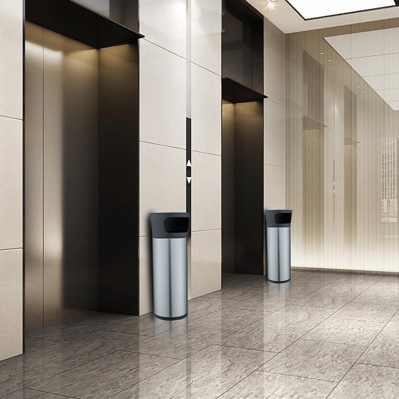 Урна з попільничкою JAH 20 л кругла Металік - фото 2 Урна з попільничкою JAH 20 л кругла Металік - фото 2