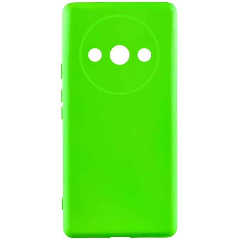 Протиударний чохол Silicone Cover Lakshmi Full Camera (A) для Xiaomi Redmi A3 Салатовий / Neon Green