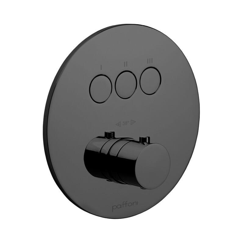 Термостат для душа скрытого монтажа Paffoni Compact box Черный матовый (CPT 019NO)