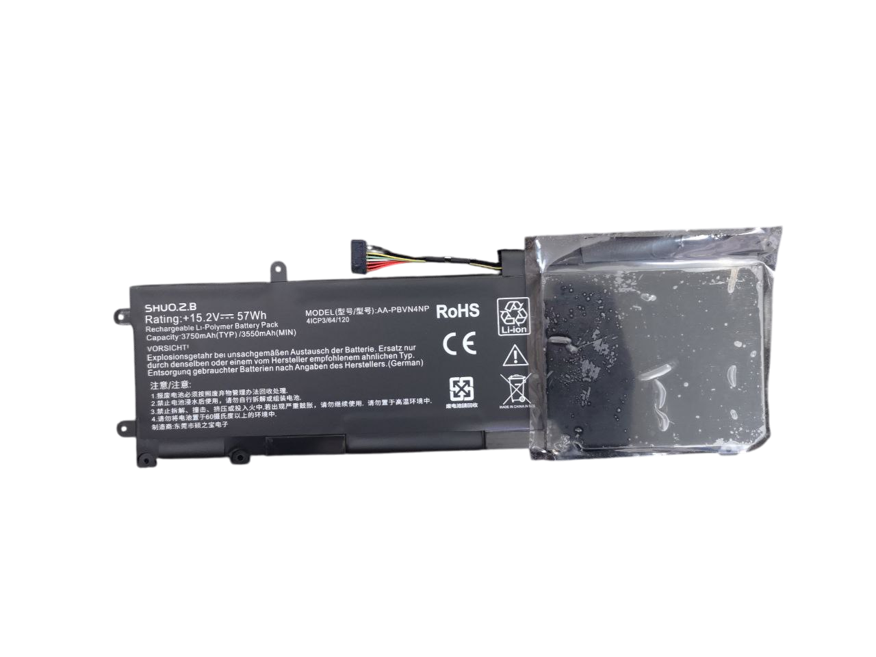 Аккумулятор для Laptop NP670Z5E-X01AE/X01BE/X01BR/AA-PBVN4NP 3750 mAh 57Wh (26227105)