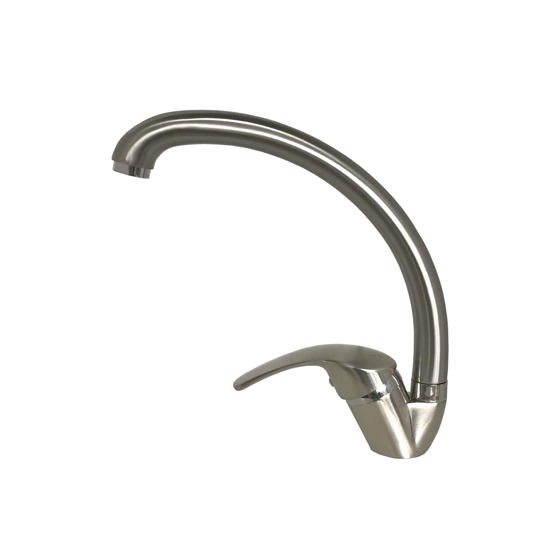 Змішувач для кухні DOMINO ACCENT DAC-103S St STEEL 000011914 одноважільний Сатин (108190)