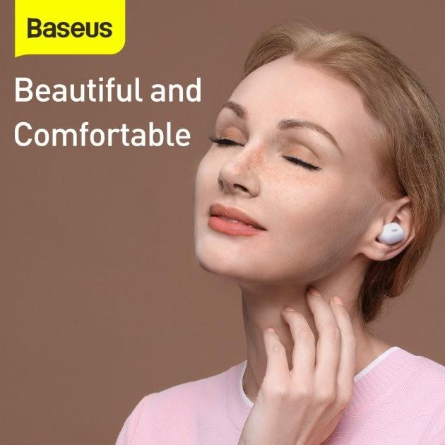 Наушники беспроводные Baseus Encok True Wireless Earphones WM01 Plus NGWM01P-02 White - фото 13