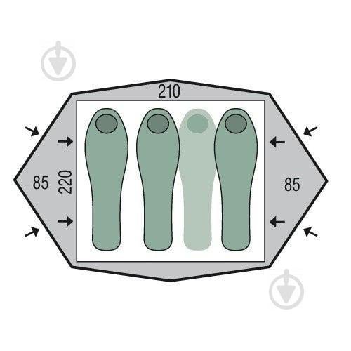 Намет Pinguin Gemini 210 Зелений - фото 2