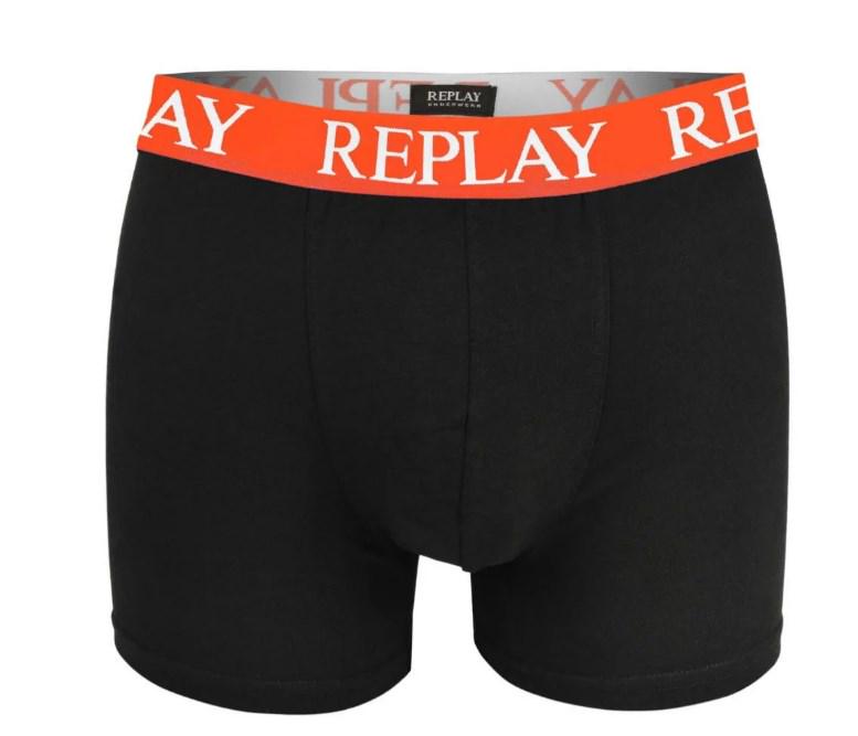 Трусы-боксеры мужские анатомические Replay 2 шт. L Черный/Оранжевый (6776545) - фото 3 Трусы-боксеры мужские анатомические Replay 2 шт. L Черный/Оранжевый (6776545) - фото 3
