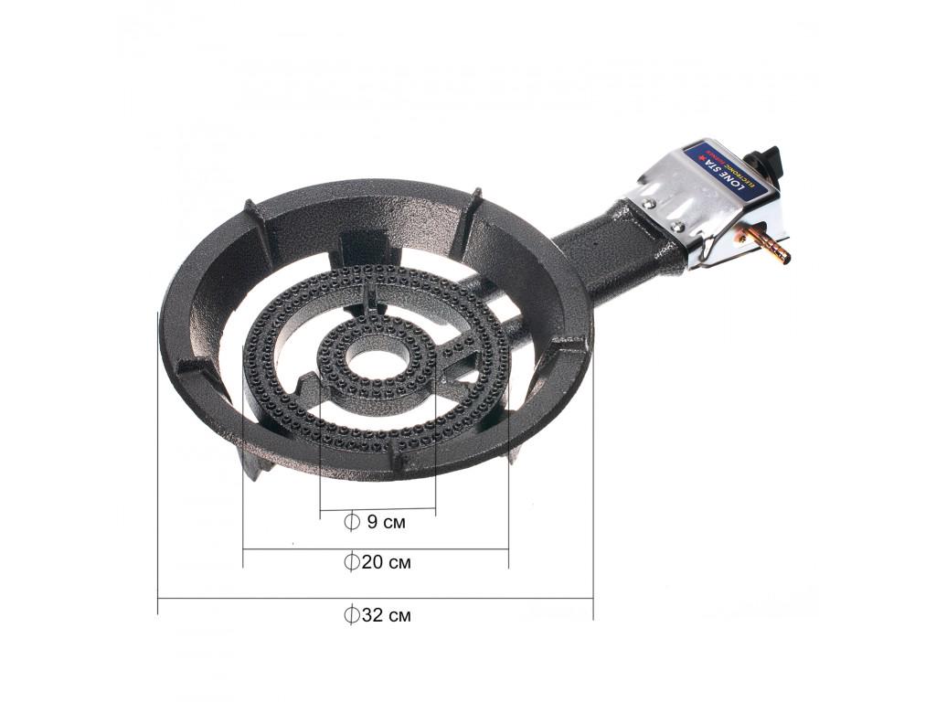 Газовая плита чугунная LONE STA с пьезоподжигом 14 кВт (2092) - фото 2 Газовая плита чугунная LONE STA с пьезоподжигом 14 кВт (2092) - фото 2