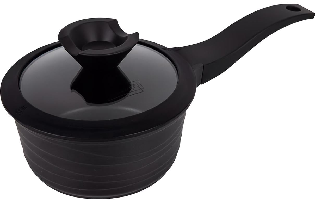 Ковш Lessner Black Pro New с крышкой 16 см 1,3 л (55872-16)