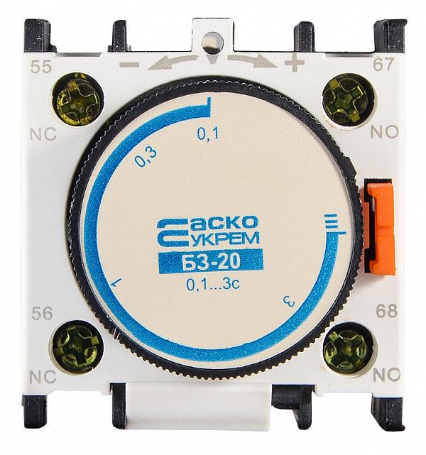 Блок задержки АСКО-Укрем БЗ-20 LA2-DТ0 0,1-3 сек на включение 1NO+1NC (A0040050004)