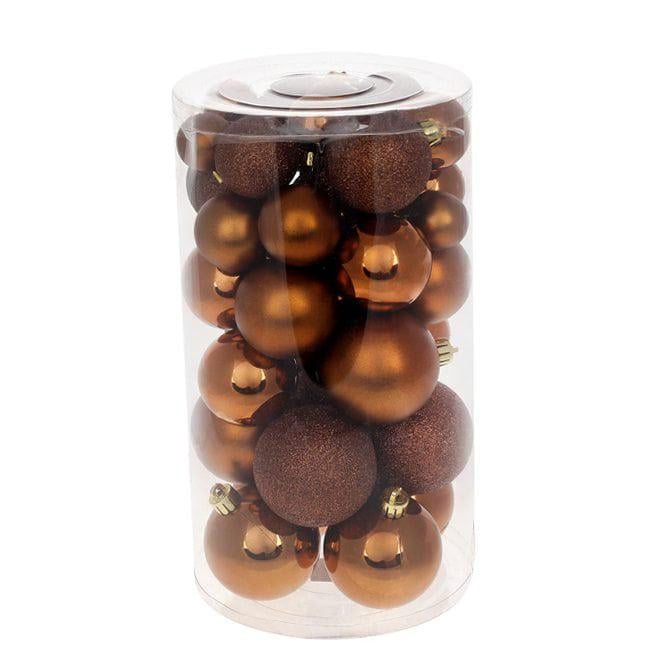 Шар новогодний Flora D 3/4/5/6 см Микс 40 шт. (13088)