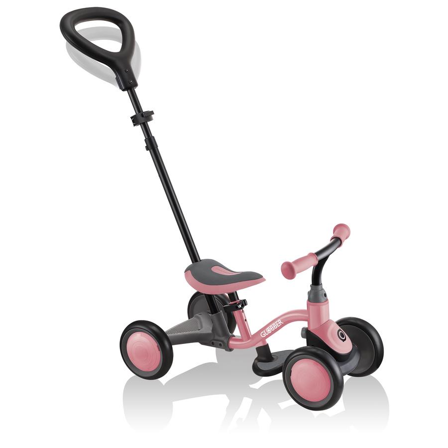 Велосипед с ручкой Globber Learning Bike 3в1 Deluxe Deep Pastel Pink - фото 2