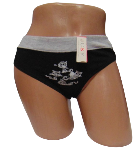Трусы CY 3204 с кошками 2XL/3XL Черный