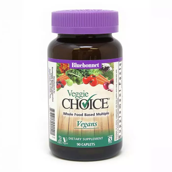 Мультивитамины для вегетарианцев Bluebonnet Nutrition Veggie Choice 90 каплет (BLB0154)