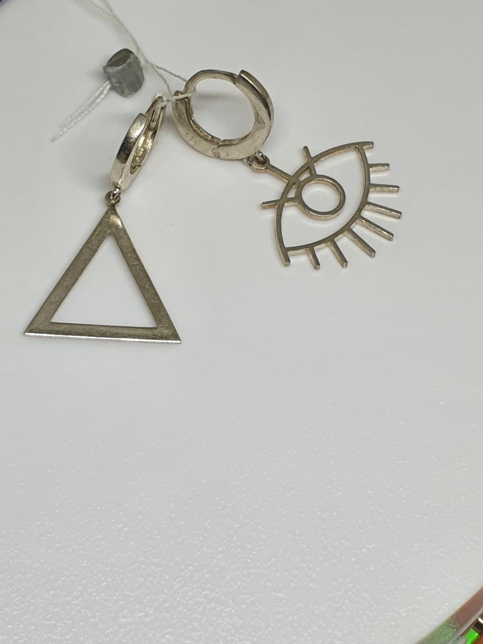 Срібні сережки Гравіті 925 Фолс проба (30220253) - фото 2 Срібні сережки Гравіті 925 Фолс проба (30220253) - фото 2