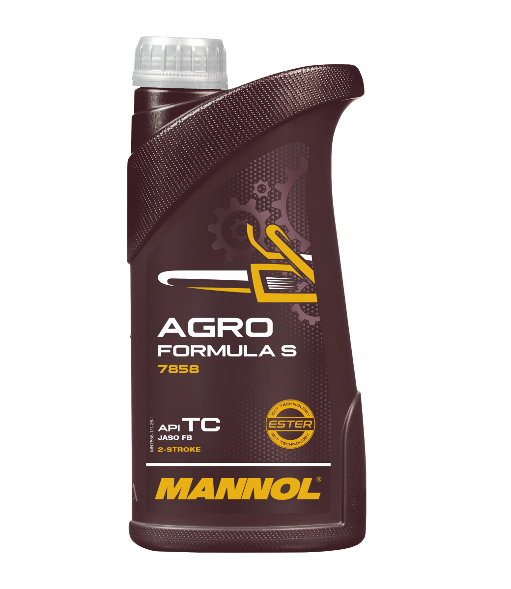 Масло для бензопилы и садовой техники 2T Mannol Agro Formula S для STIHL полусинтетика 1 л (7858)