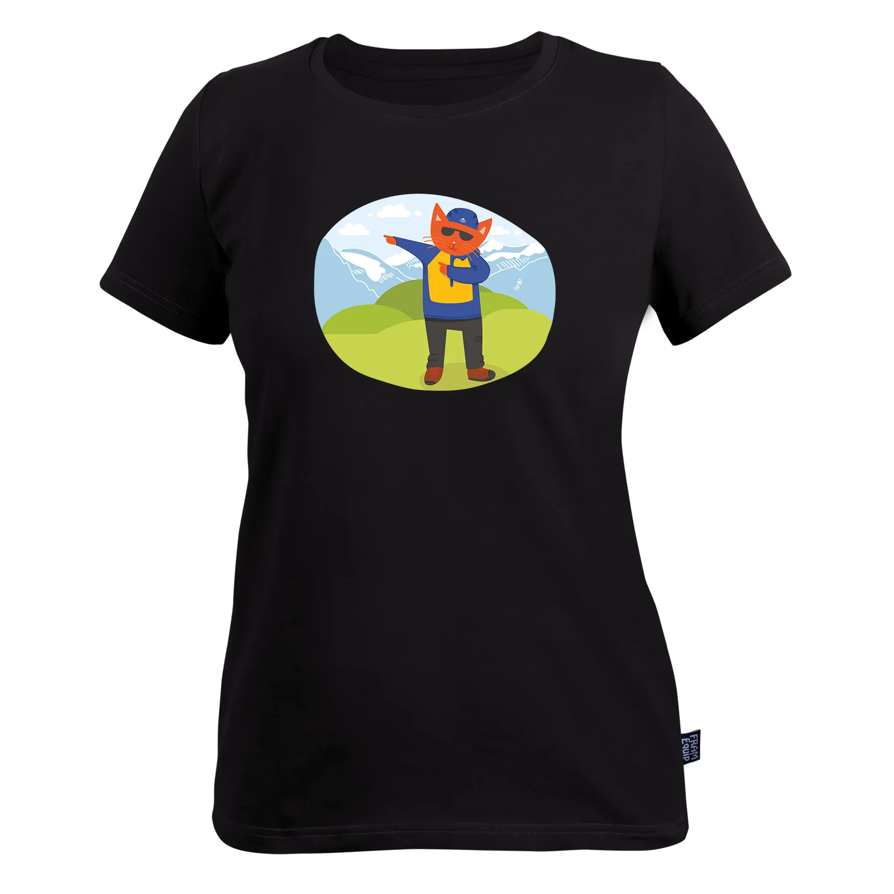 Футболка жіноча Кіт керівник XL Чорний (id_10293)
