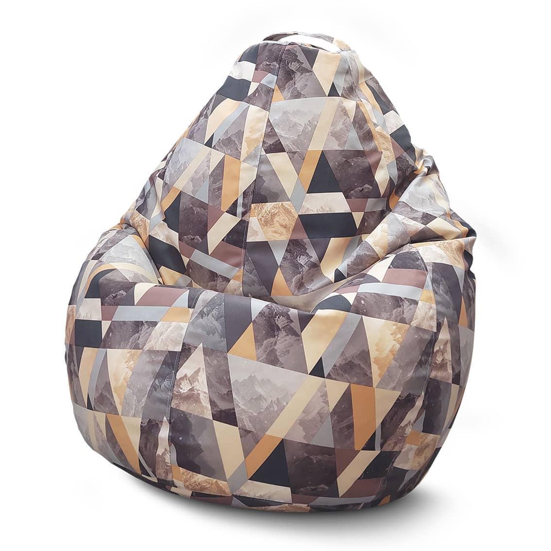 Кресло мешок iPuff Snow Brown Флок XL 80x110 см