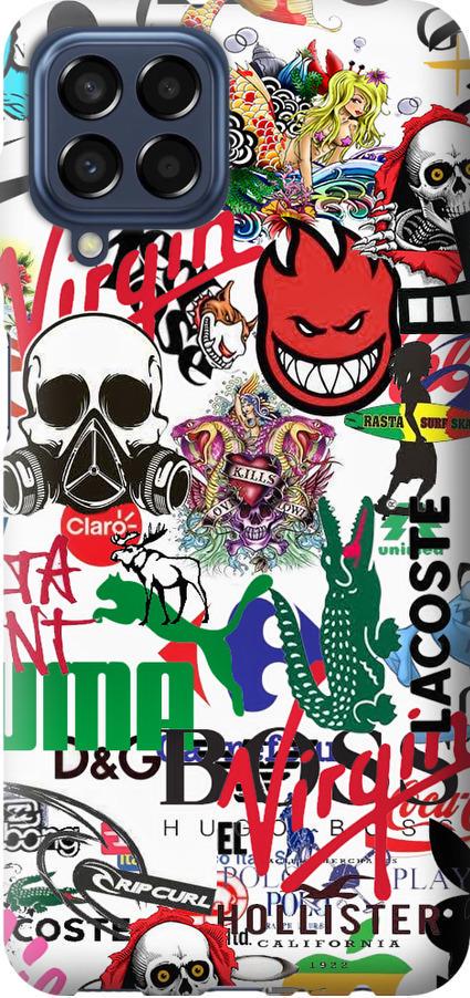 Чехол на Samsung Galaxy M33 M336B Many different logos (4022u-2633-42517)