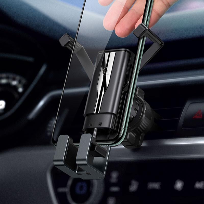 Автотримач USAMS US-ZJ058 Retractable Gravity Car Holder Black (00000039680_1) - фото 5