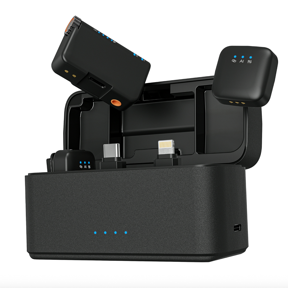 Микрофон беспроводной петличный Savetek M15 mini с шумопоглощением AI для телефона Type-C/Lightning и камеры (114640496)