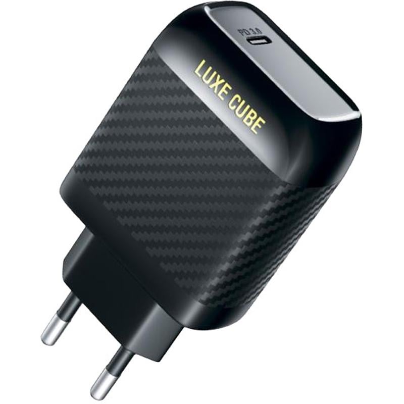 Зарядное устройство сетевое Luxe Cube Dynamic 18W USB-C PD 3.0/QC 3.0 Black (4446689880896)