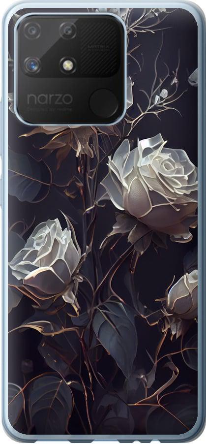 Чехол на Realme Narzo 50A Розы 2 (5550t-2514-42517) Чехол на Realme Narzo 50A Розы 2 (5550t-2514-42517)