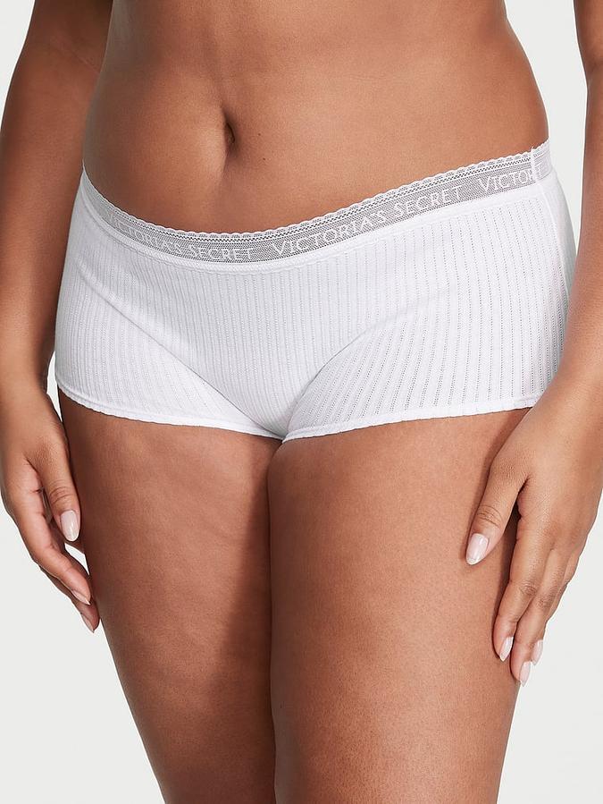Трусики женские хлопковые Victoria's Secret Boyshort M Белый (2521375777)