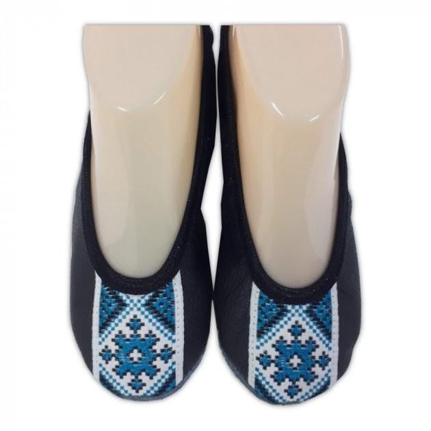 Чешки SMK 123 кожа с декором р. 25,5 16 см Black