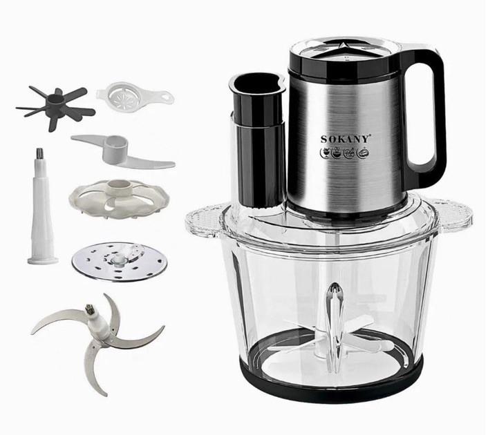 Измельчитель многофункциональный Sokany SK-06035 6в1 600 Вт LCD дисплей 3,5 л (2565440448) Измельчитель многофункциональный Sokany SK-06035 6в1 600 Вт LCD дисплей 3,5 л (2565440448)