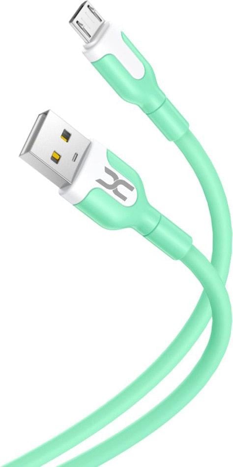 Кабель интерфейсный DC micro USB CL-12 2,1A Green (36966)