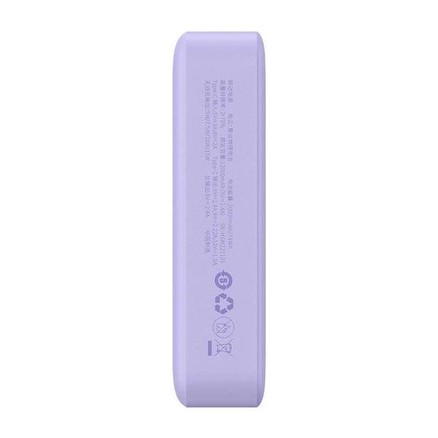 Повербанк Baseus Magnetic Mini 20000 mAh 20 W 2в1 QC3.0+PD3.0 с беспроводной зарядкой Qi 15 W Purple (PPCX150005) - фото 5