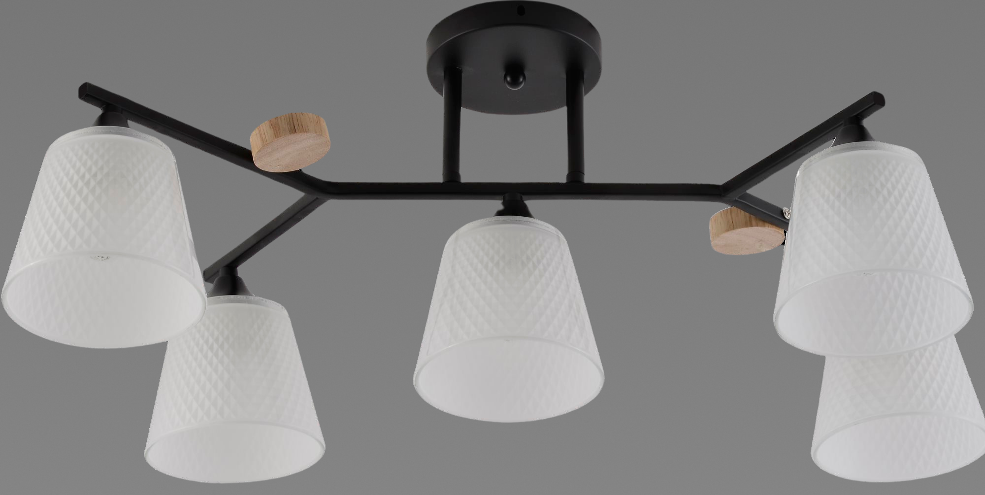 Люстра декоративна Valeso V XA1502/5 BK+WOOD (000041185)