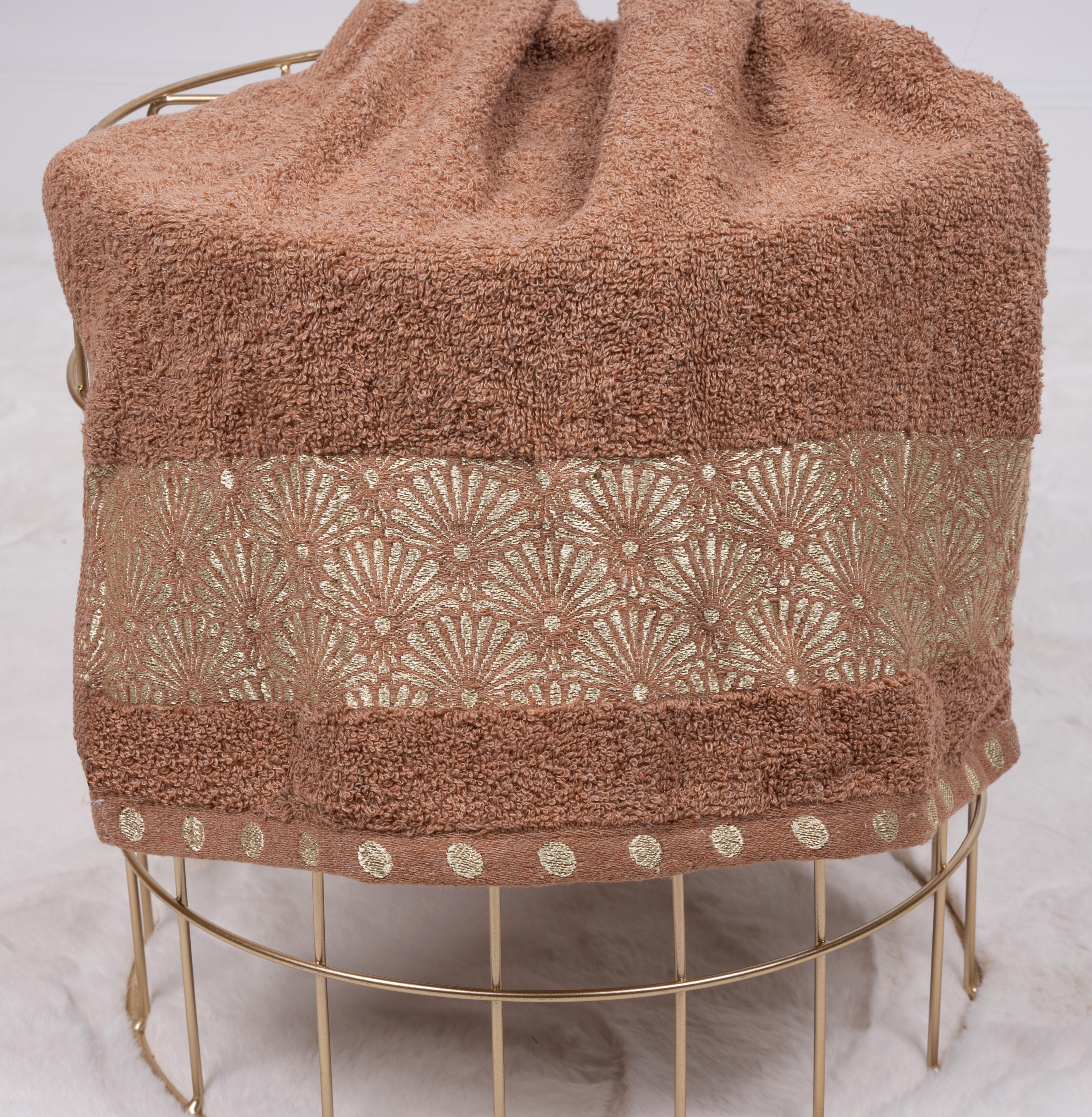 Полотенце банное Ромашки золотистые 140х70 см Коричневый (86137)