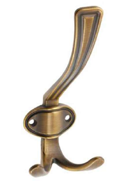 Гачок для одягу настінний GTV CORUNA металевий 158х76х66 мм Бронза коричнева (24787207) - фото 1
