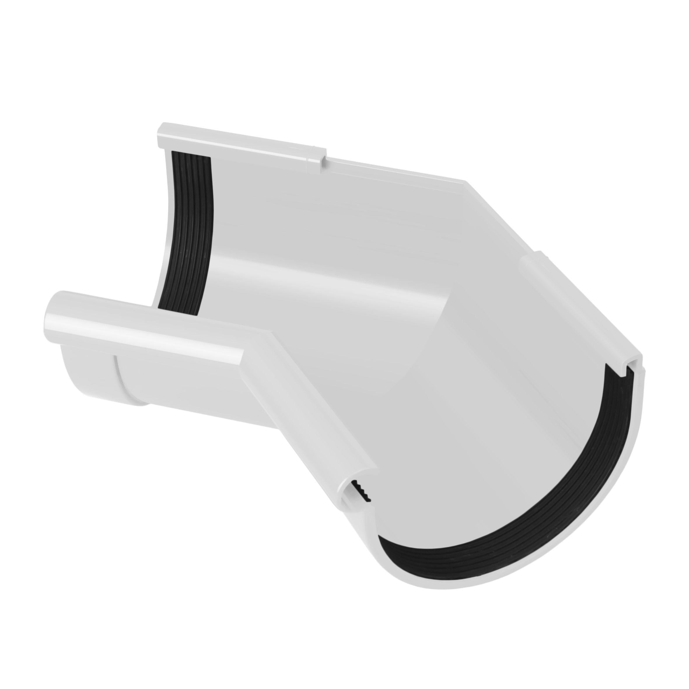 Угол желоба внутренний 135° RAINWAY 130 мм Белый