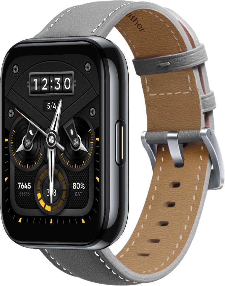 Ремешок кожаный Folsa для Realme Watch 2/2 Pro Grey (37269-33)