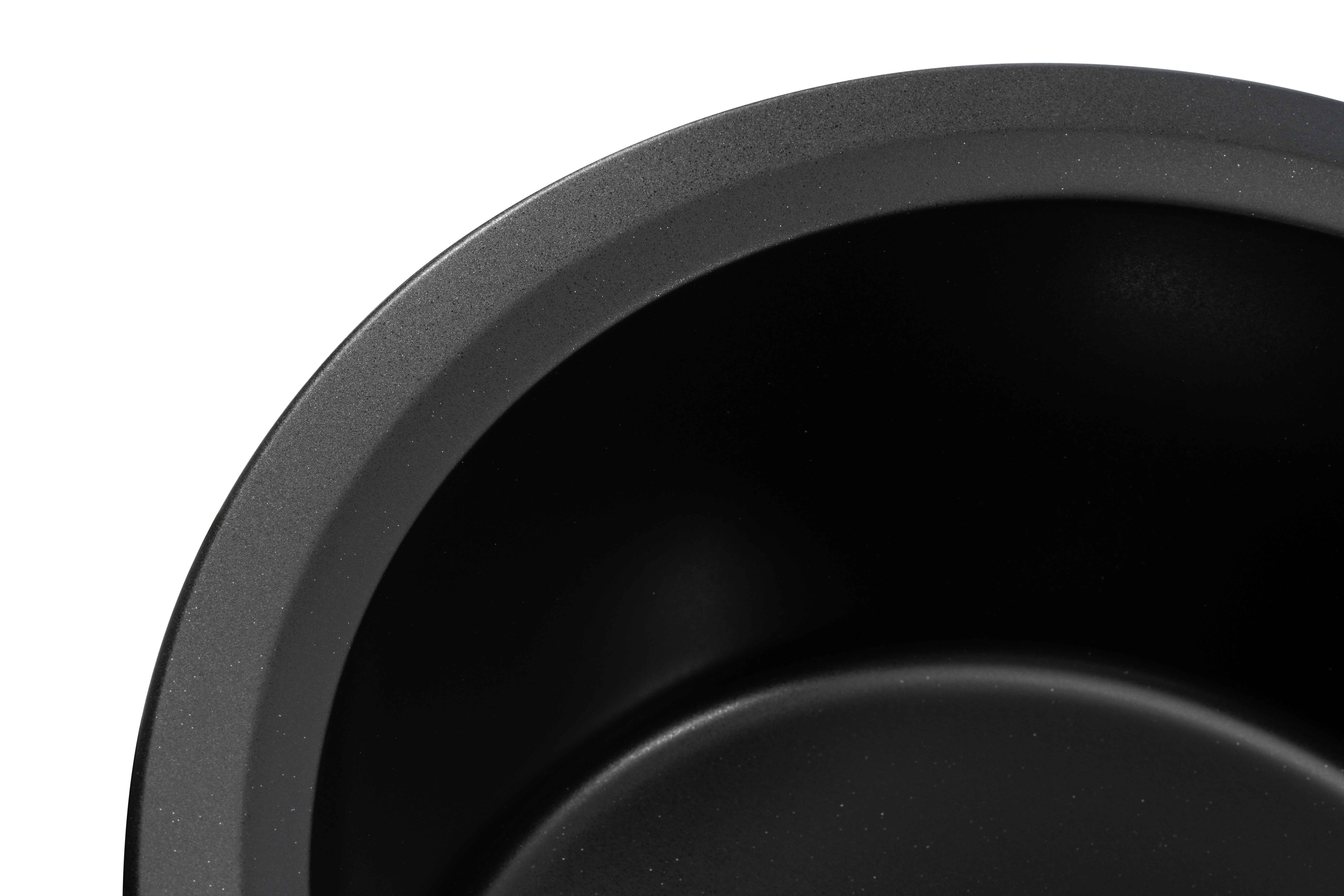 Мийка для кухні Granado Ronda 490х470х200 мм Black shine - фото 3 Мийка для кухні Granado Ronda 490х470х200 мм Black shine - фото 3