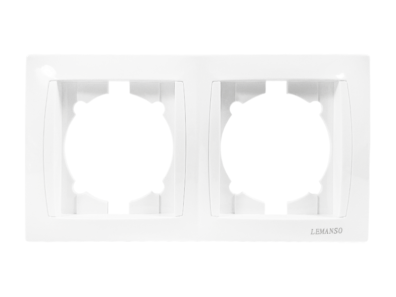 Рамка 2-постовая Lemanso Сакура вертикальная Белый (LMR1032)