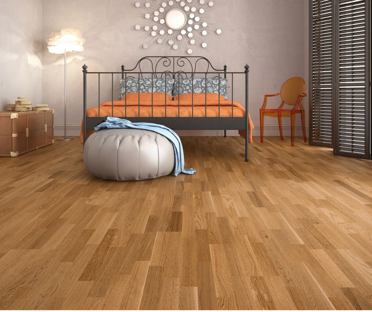 Паркетна дошка Floor`360 Дуб OAK COTTAGE 3R SEMI-MATT 3-смугова Лак