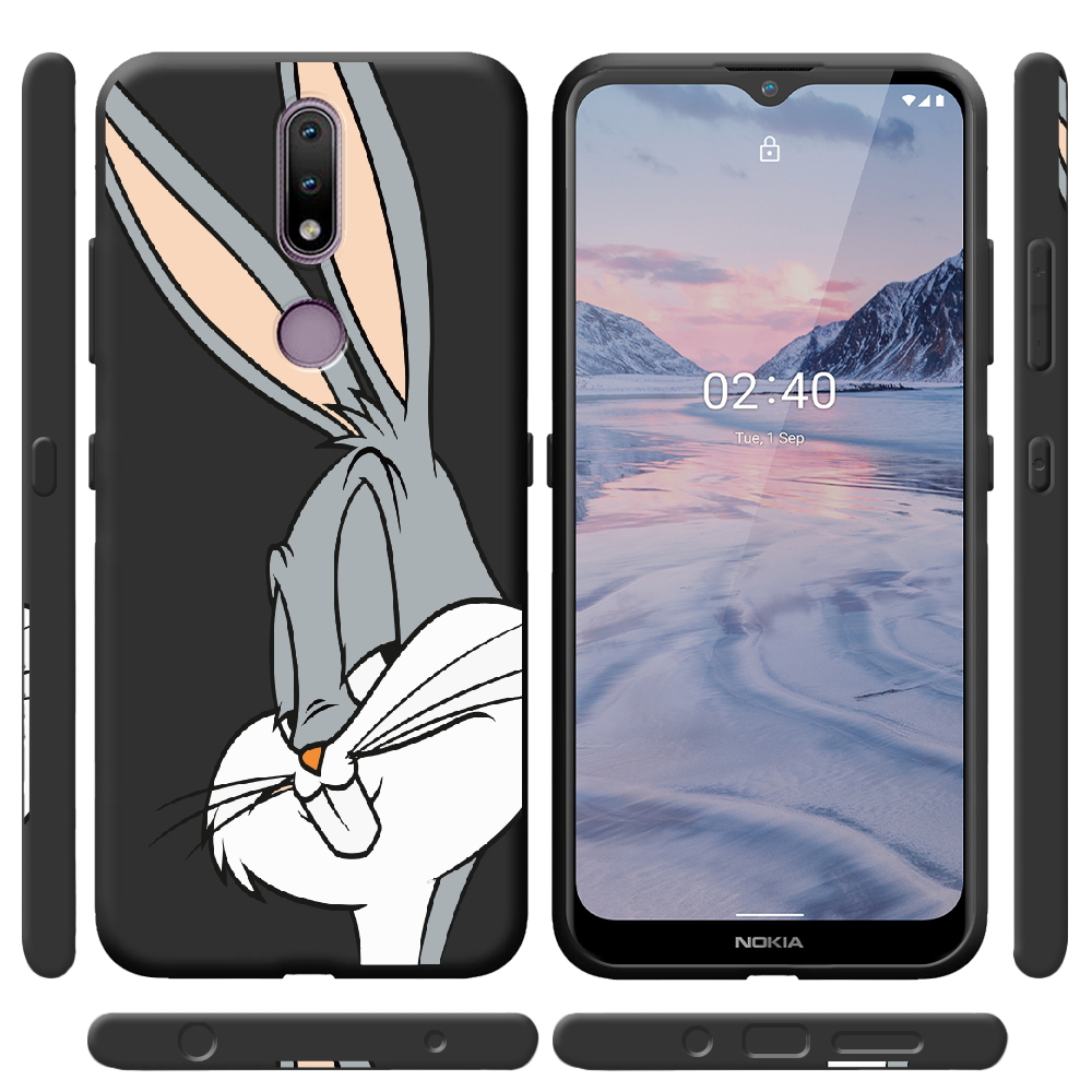 Чехол Boxface Nokia 2.4 Lucky Rabbit Черный силикон (41297-bk81-43220) - фото 2