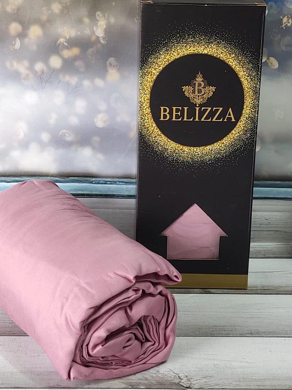 Простыня сатиновая BELIZZA на резинке 180х200 см и 2 наволочки 50х70 см