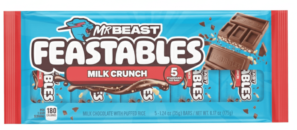 Шоколад Feastables Mr Beast Milk Crunch 5 шт. x 35 г (2847583323)