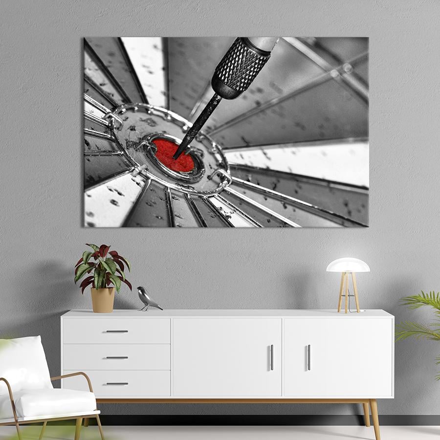 Настенный декор картина на холсте для интерьера Дартс 120x80 см (476-1)