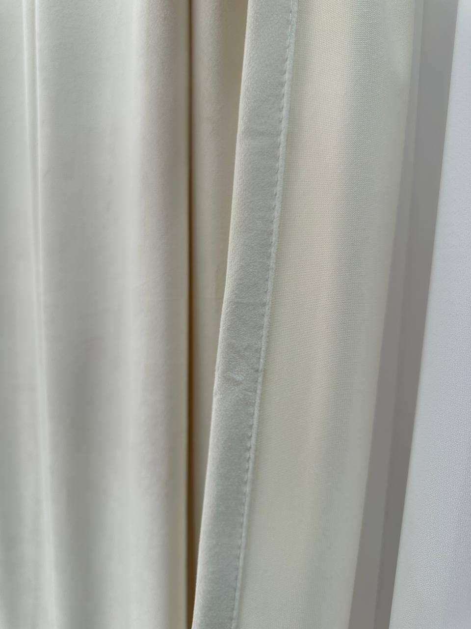Штора велюрова на тасьмі 6 см 250x280 см Молочний (6319-N1-Т43) - фото 9