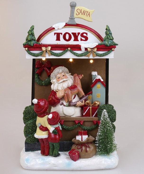 Новорічна композиція Santa's Toy Store з Led підсвічуванням 22х14х33 см полістоун (BD-197-727) - фото 2